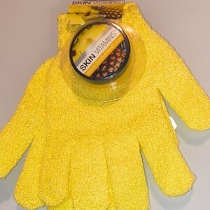 Yellow Exfoliating Gloves